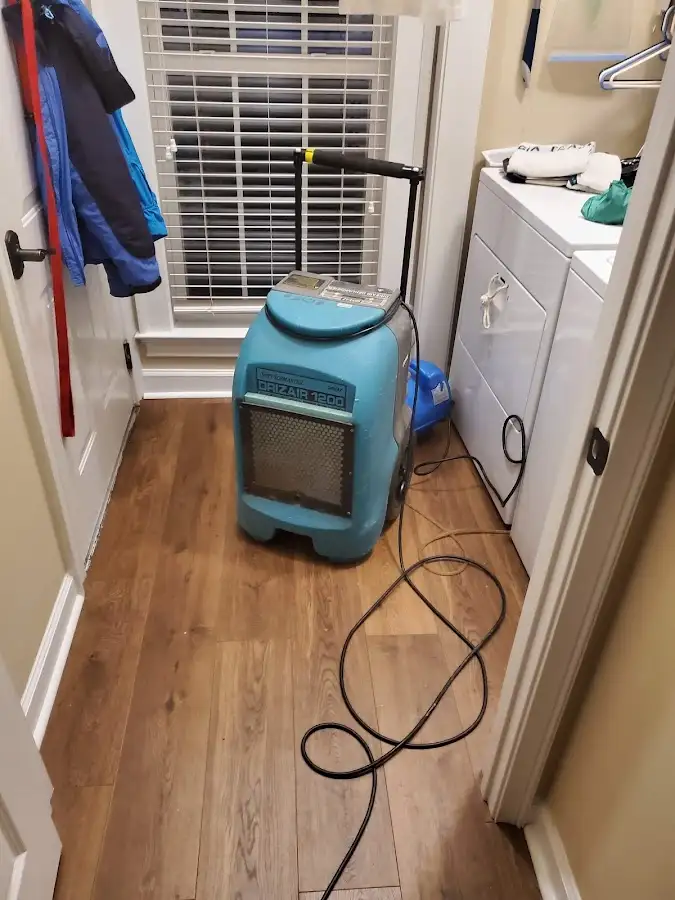 Commercial dehumidifier deployed for Flood Damage Cleanup in Brownville