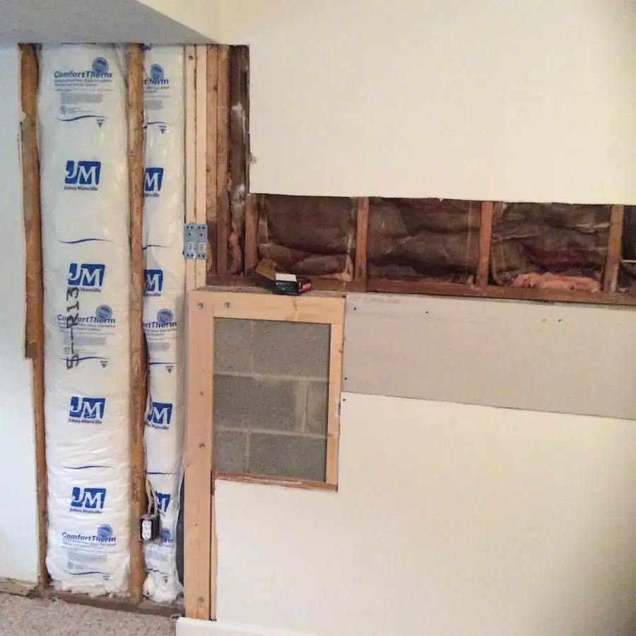 Wall insulation replacement during Structural Drying in Brownville
